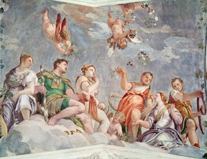 愛の法廷、または夫婦の美徳、1562 作： Paolo Veronese
